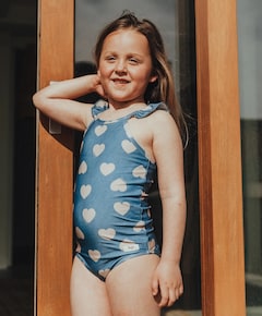 Meisjes badpak UV blauw