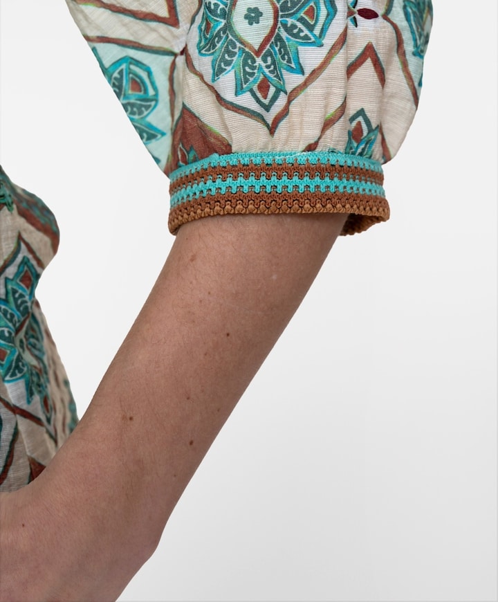 Dames blouse blauw