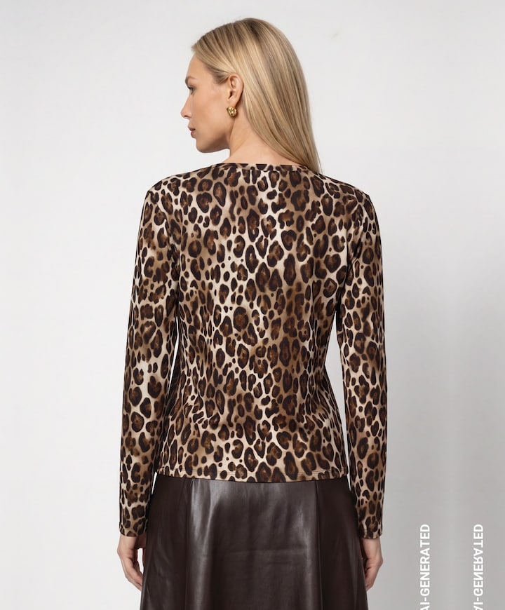 Dames longsleeve bruin