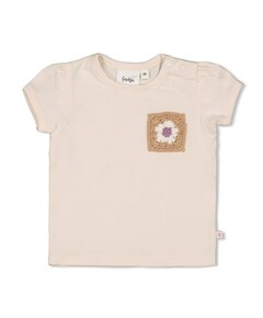 Meisjes t-shirt ecru
