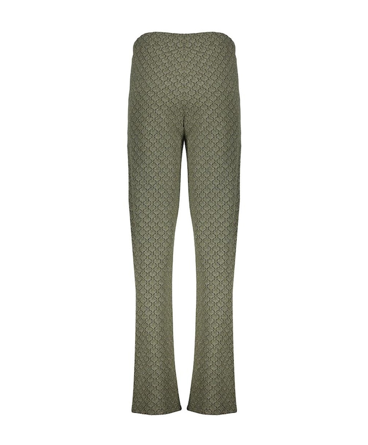 Jacquard lurex broek groen
