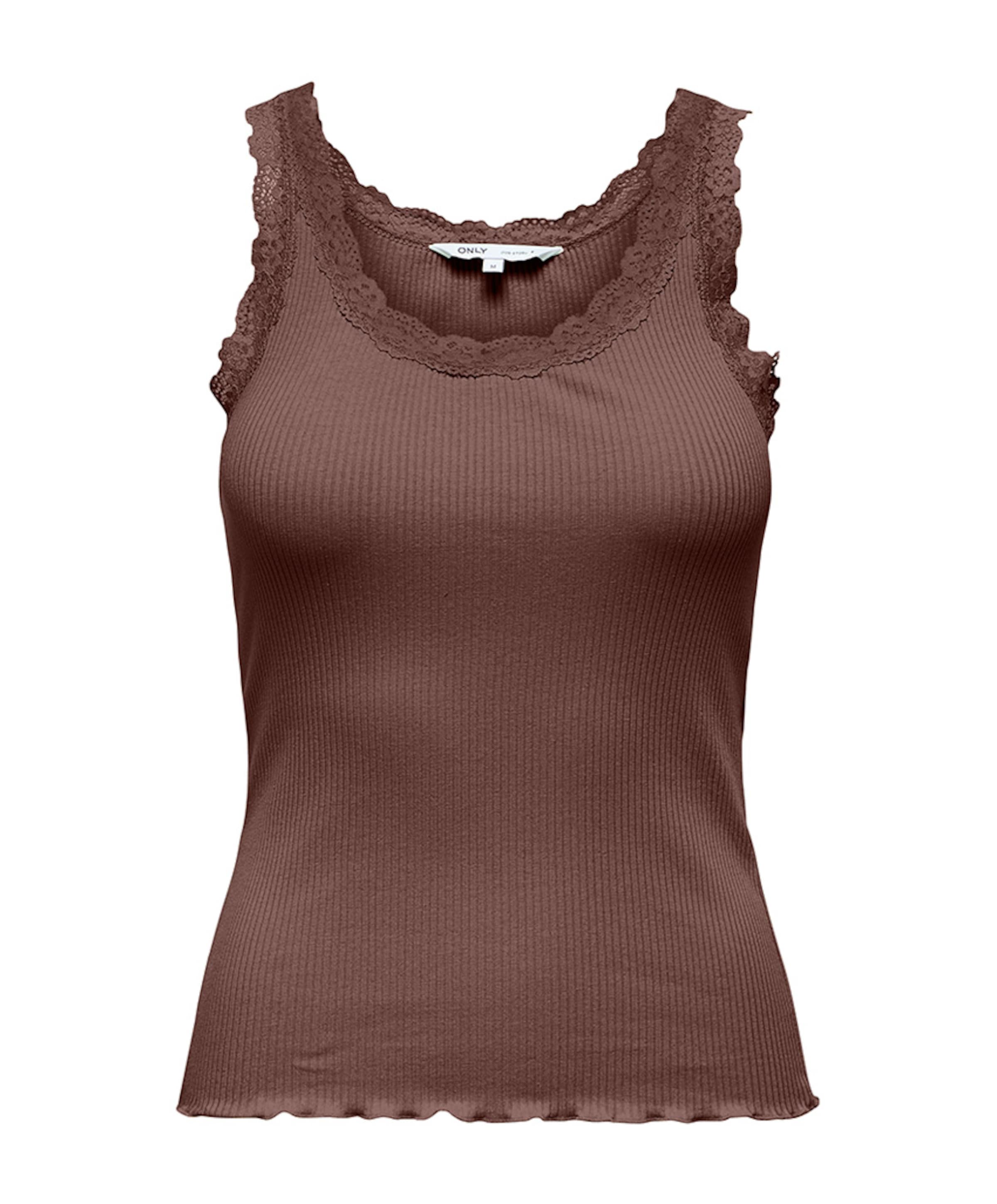 Dames top bruin
