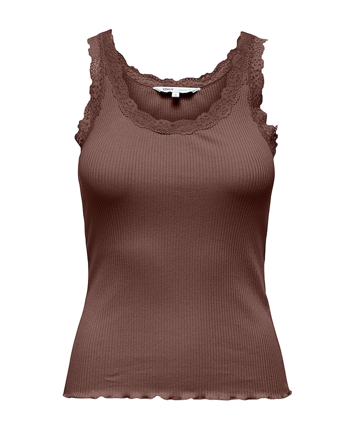 Dames top bruin