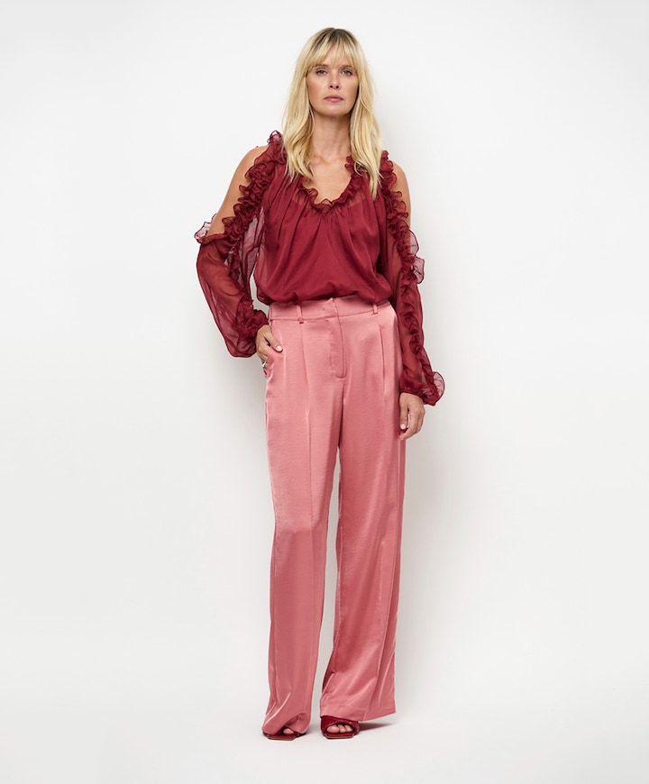 Dames blouse bordeaux