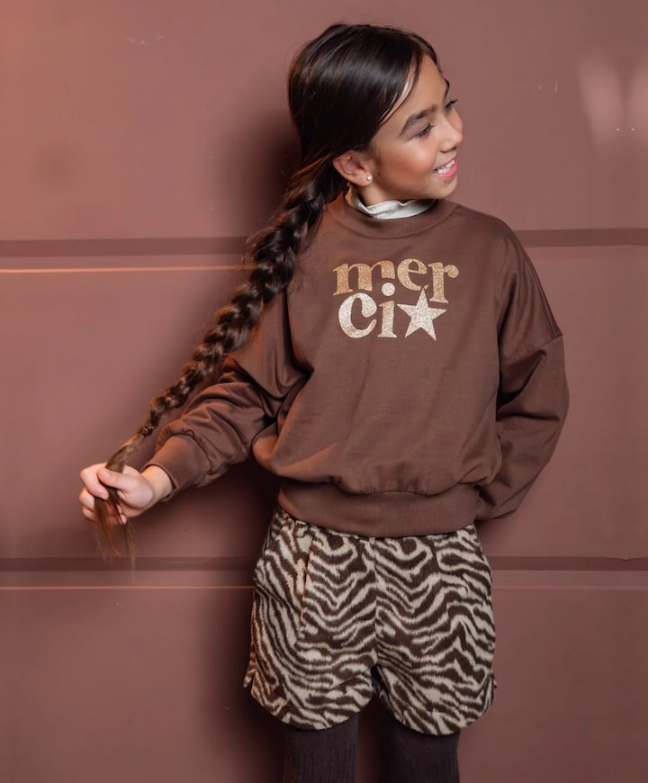 Febe meisjes korte broek bruin