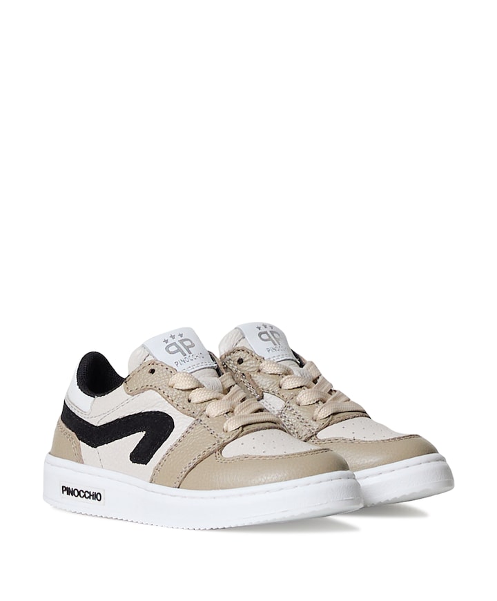 jongens veterschoenen beige