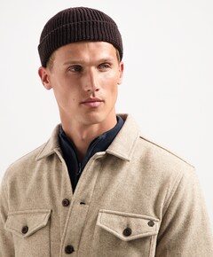 Overhemd lange mouw beige