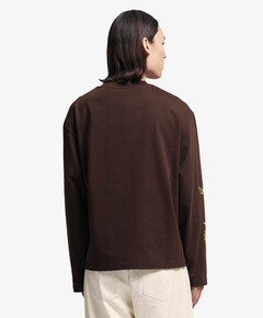Heren longsleeve bruin
