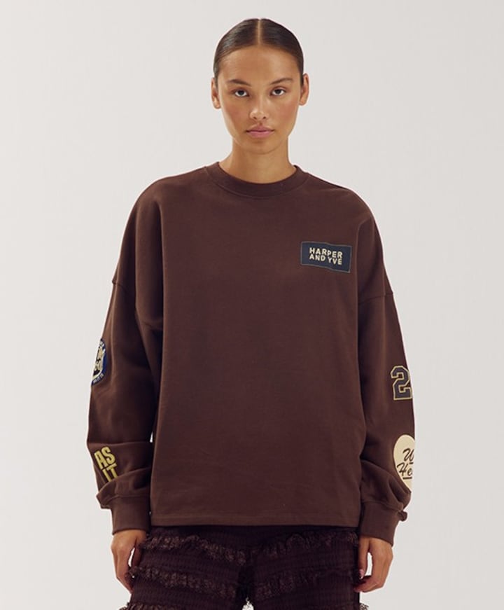 Dames sweater bruin
