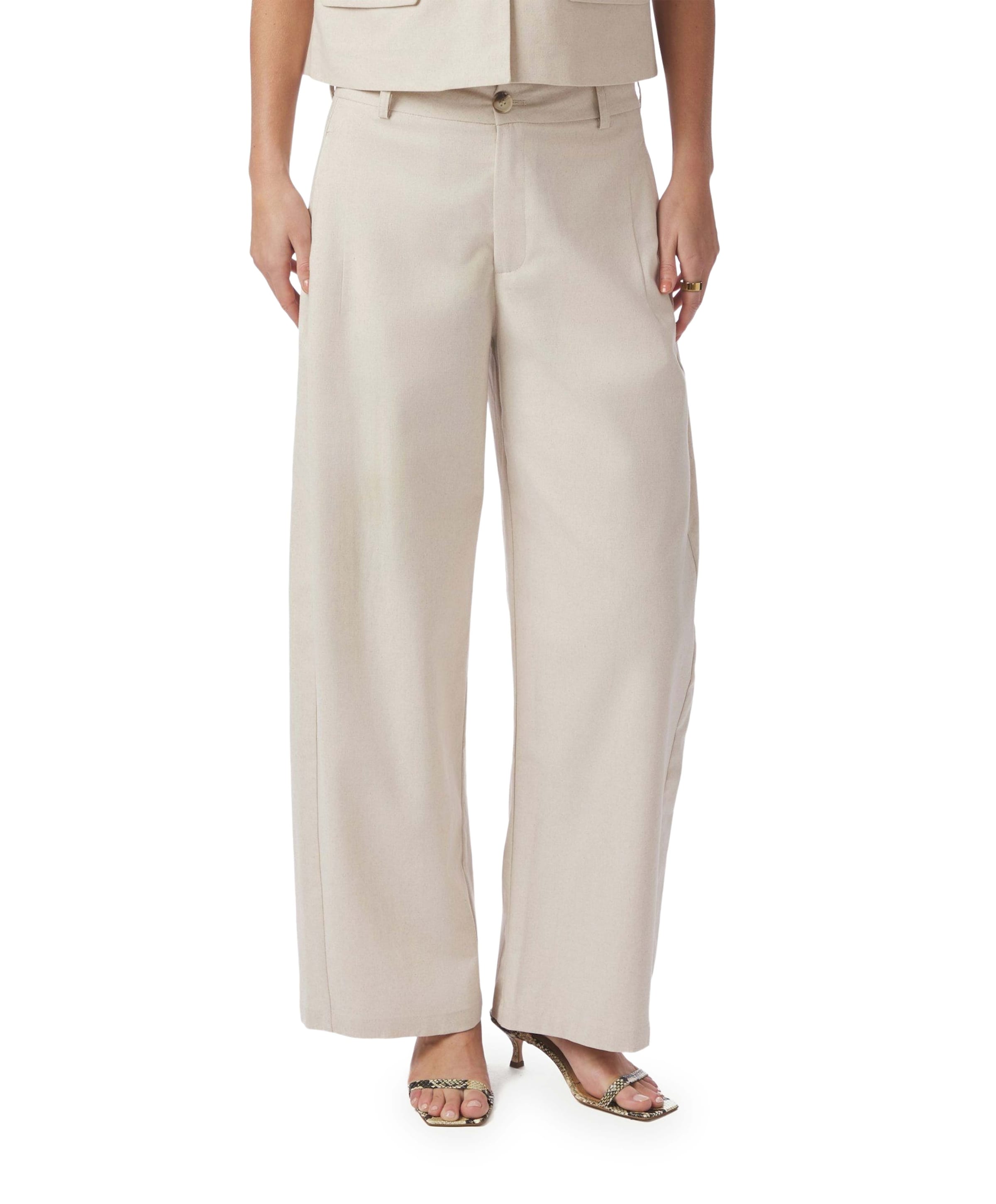 Essiall Linen dames broek ecru