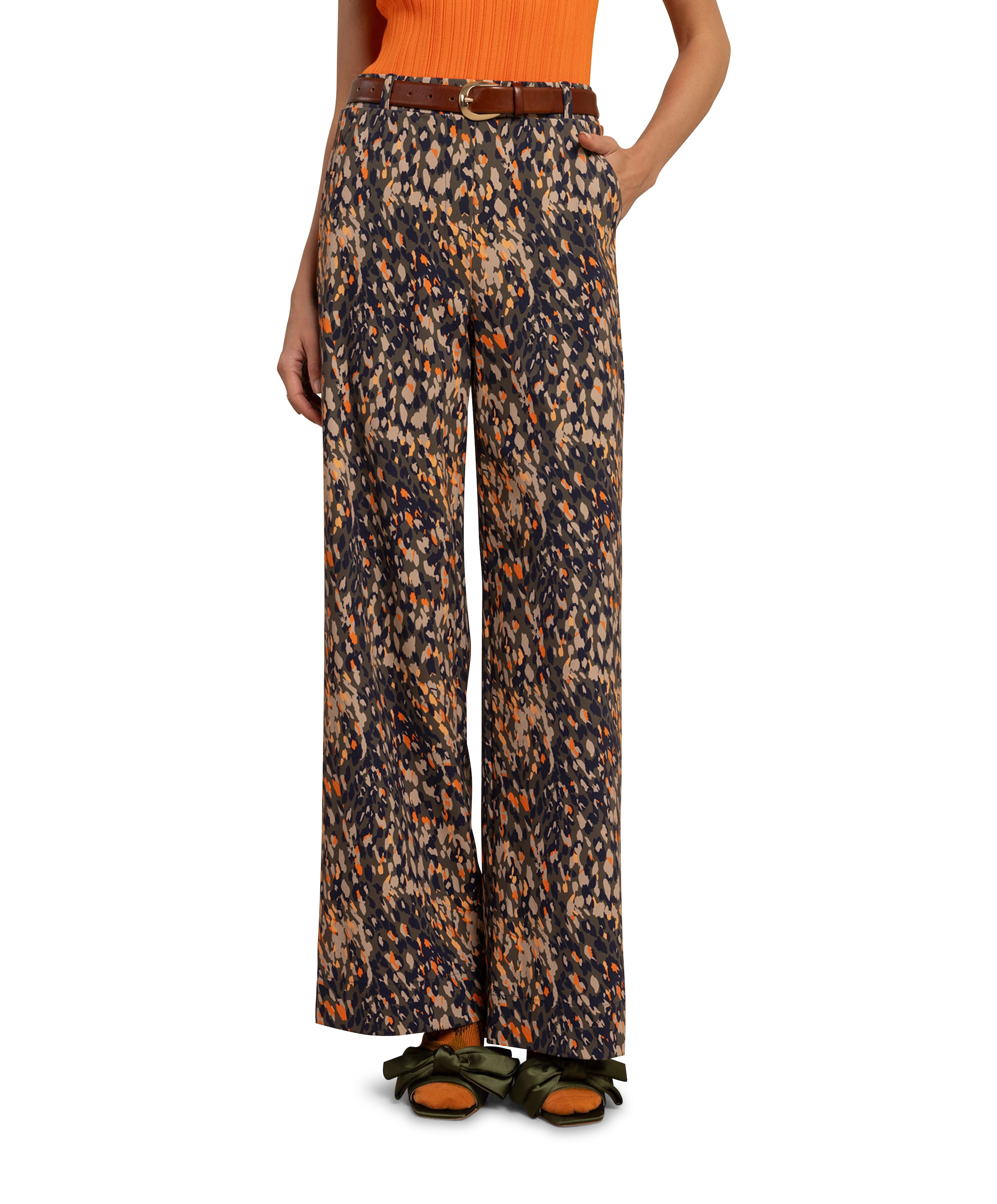 Lexie leopard dames broek multicolor