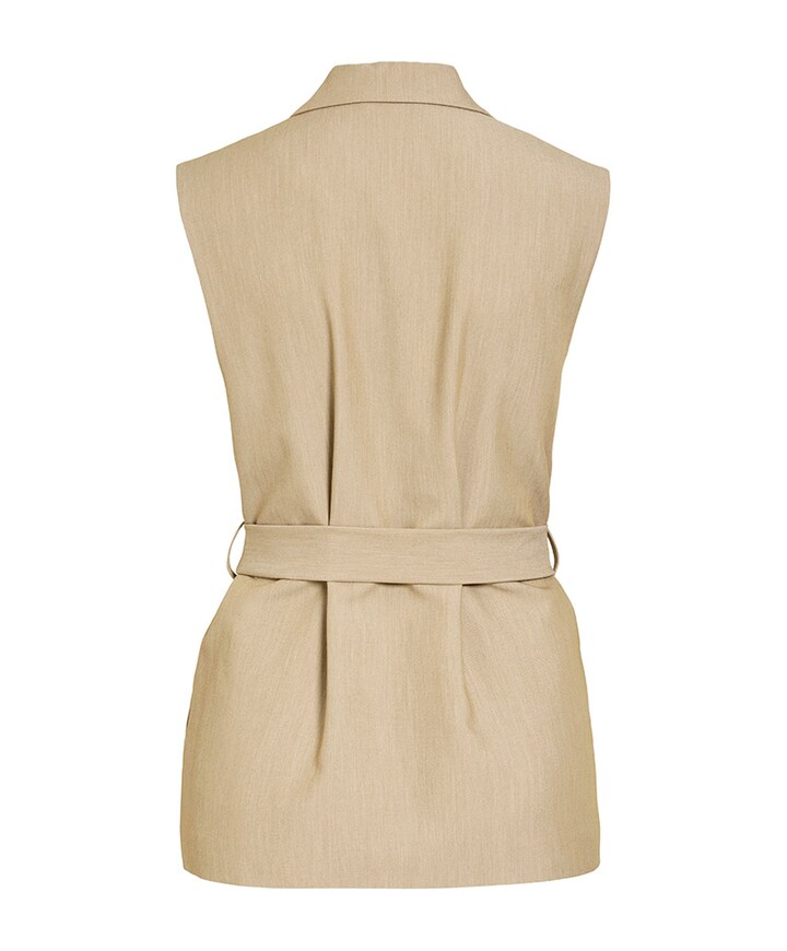 Dames gilet beige