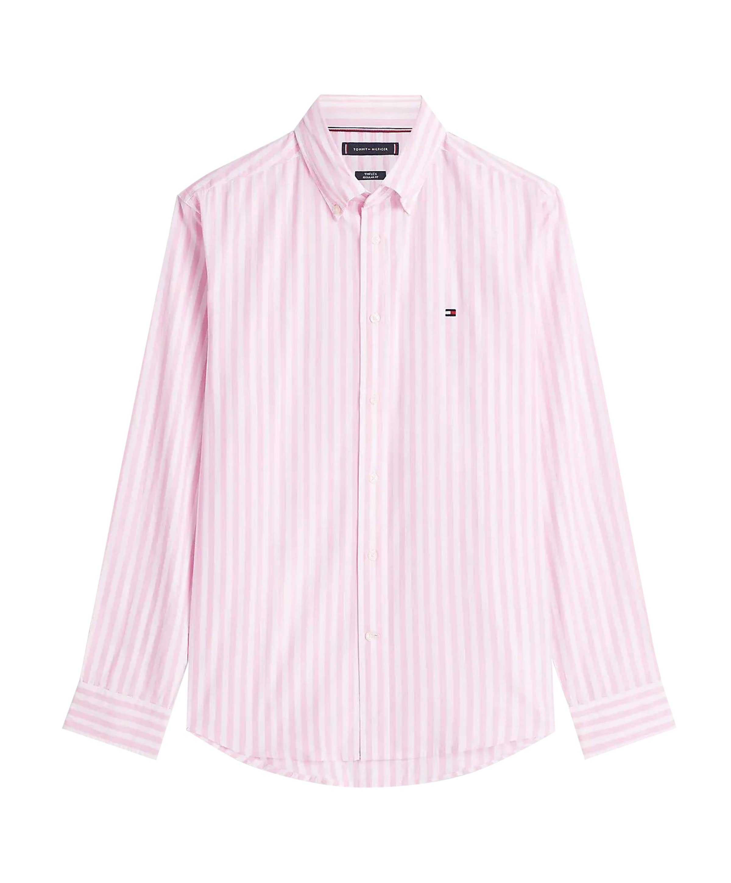 Heren overhemd lange mouw roze