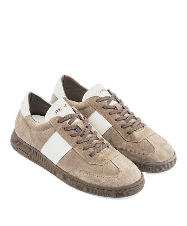 Zack sue LTHR heren sneakers beige