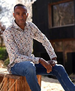 Heren overhemd lange mouw multicolor