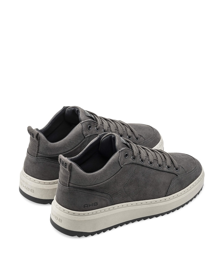 RUSSEL NUB heren sneakers grijs