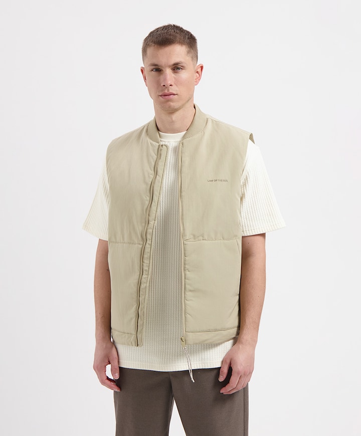 Heren bodywarmer beige