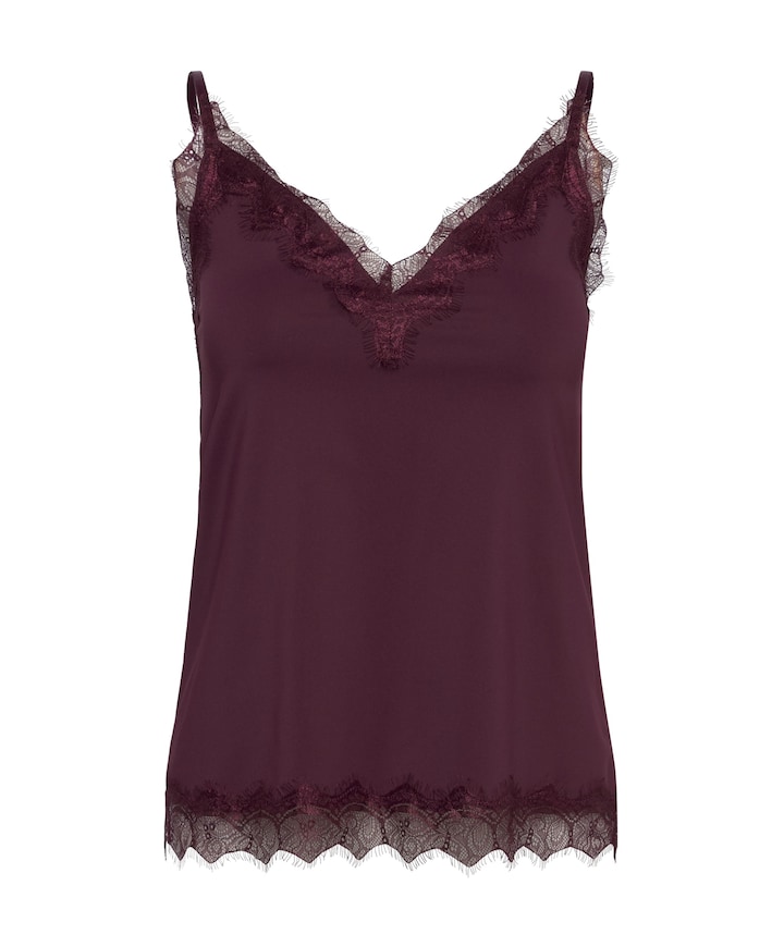 Dames top bordeaux