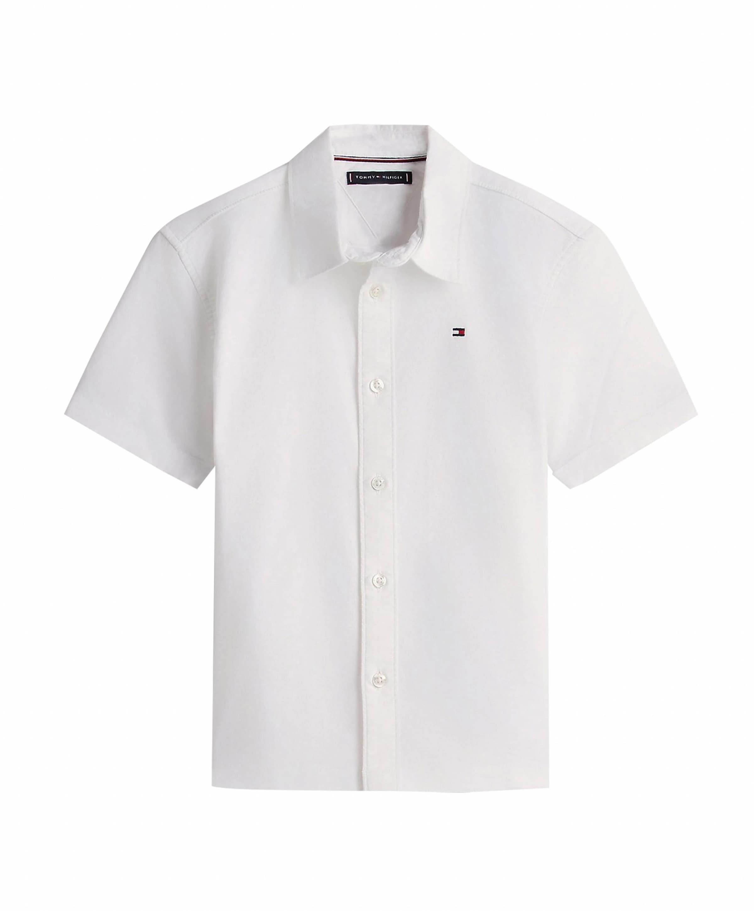 Jongens overhemd korte mouw wit