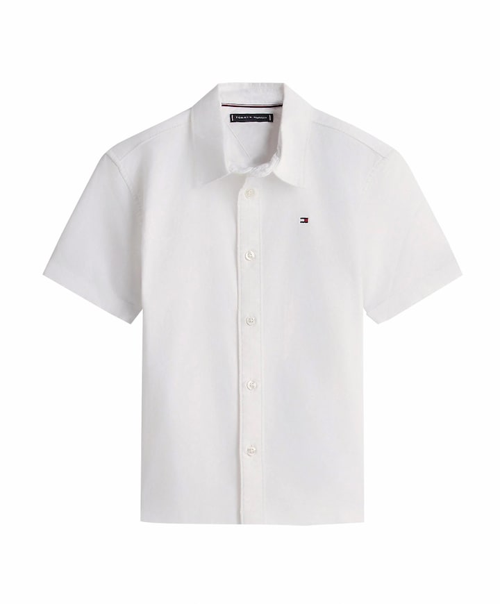 Jongens overhemd korte mouw wit