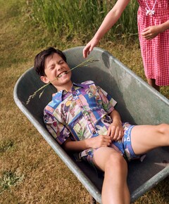 Overhemd korte mouw multicolor