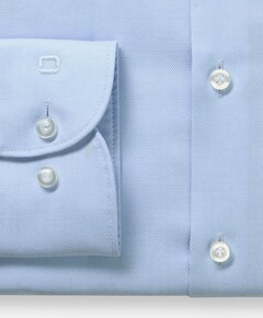 Heren overhemd lange mouw blauw