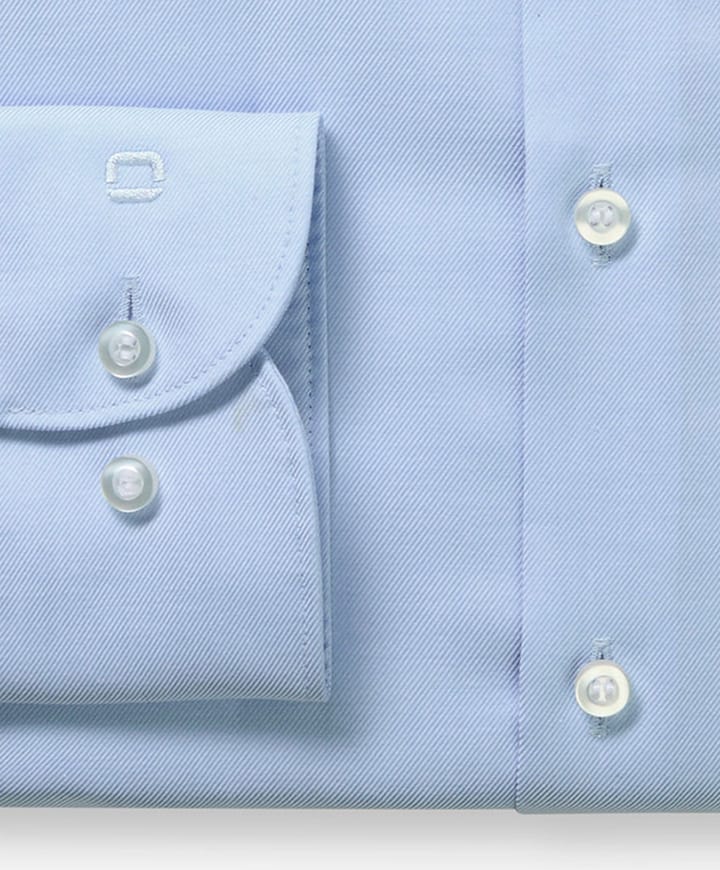 Heren overhemd lange mouw blauw