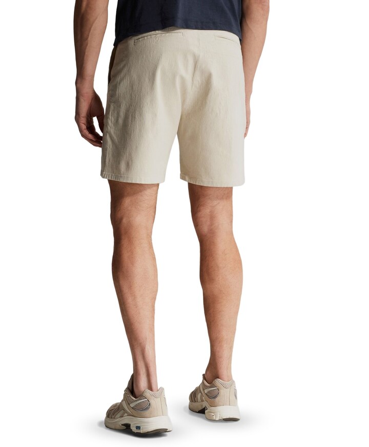 RELAXED SHORTS LINEN SLUB STRETCH heren korte broek beige