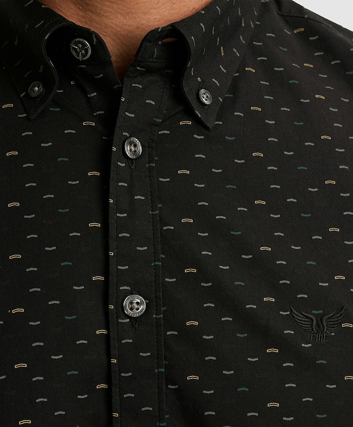 Heren overhemd lange mouw zwart