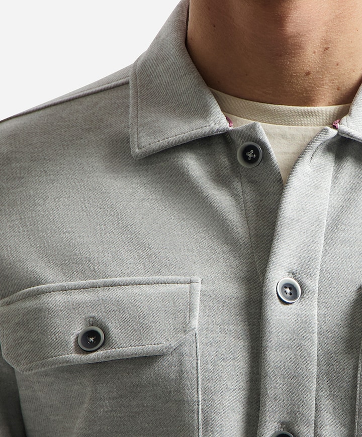 Heren overshirt grijs
