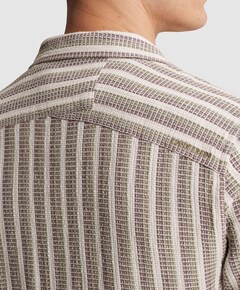 Heren overhemd korte mouw beige