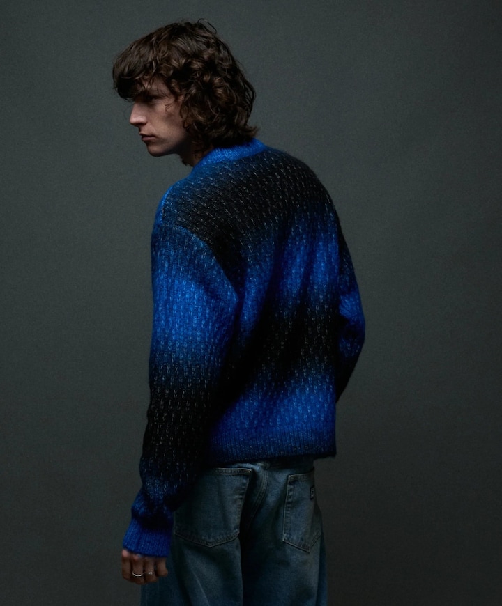 Heren sweater blauw