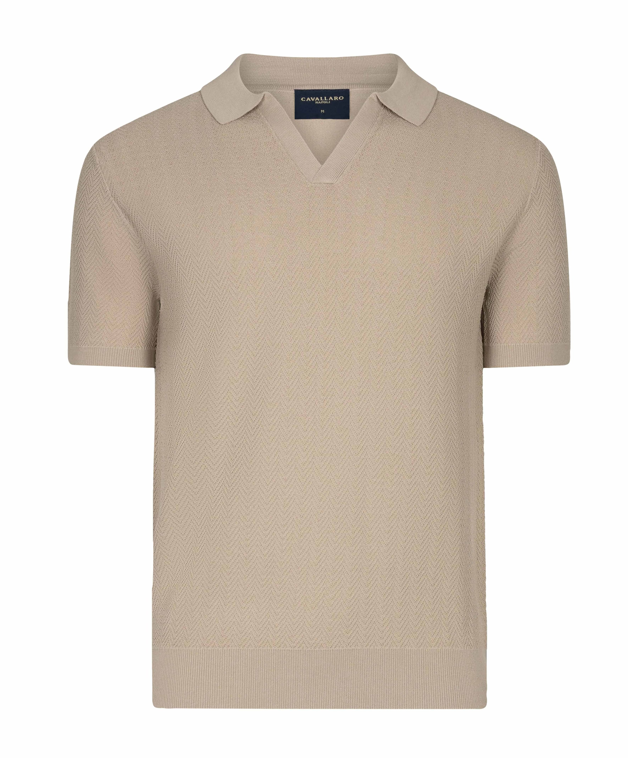 Heren polo beige
