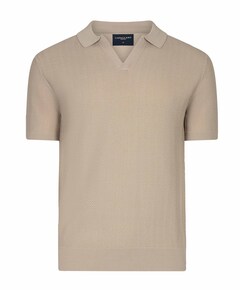 Heren polo beige