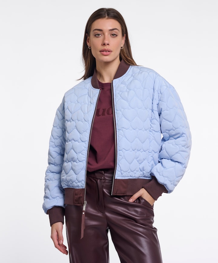 Dames jas reversible bordeaux