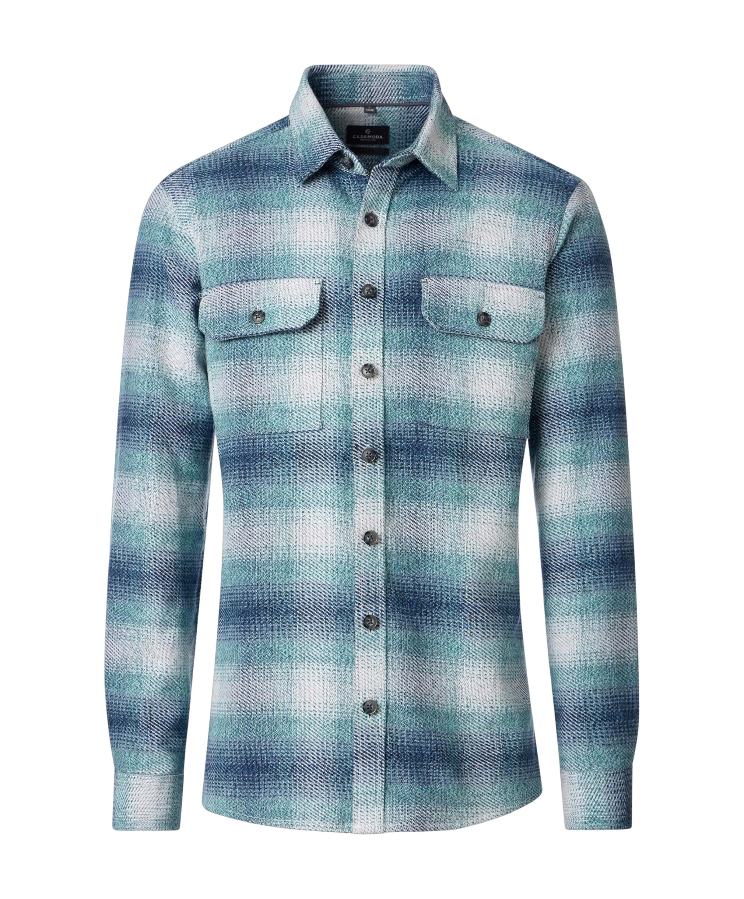 Heren overshirt blauw
