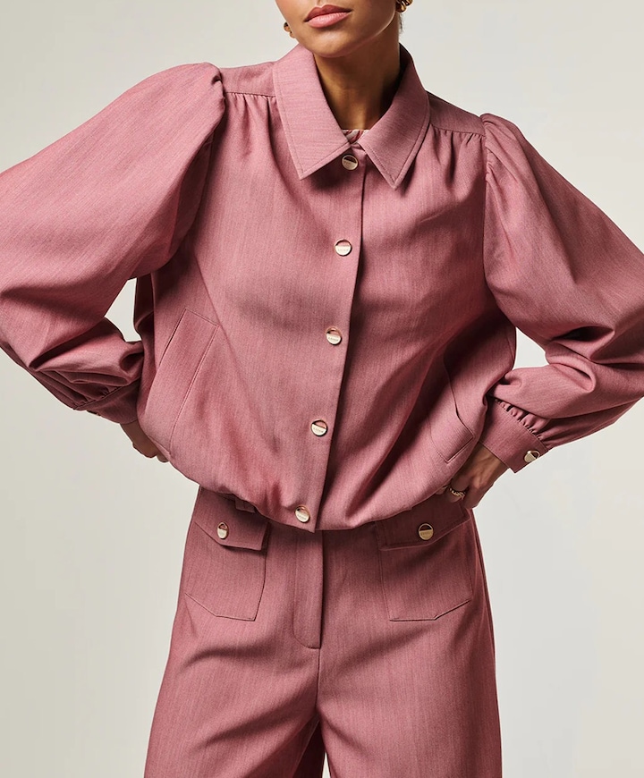 Dames jas roze