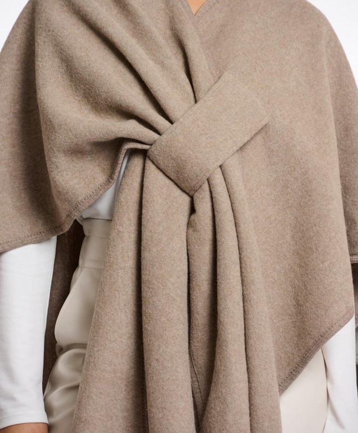 Dames cape beige