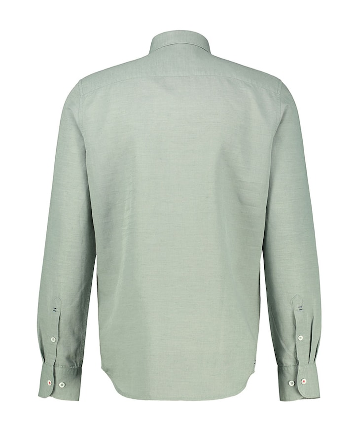 Heren overhemd lange mouw grijs