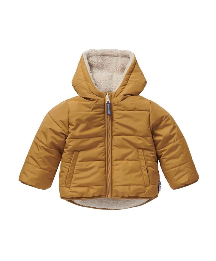 Jongens omkeerbare jas beige