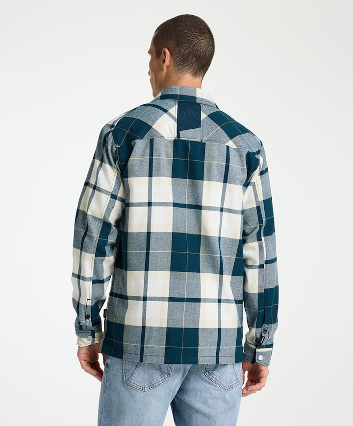 Heren overshirt blauw