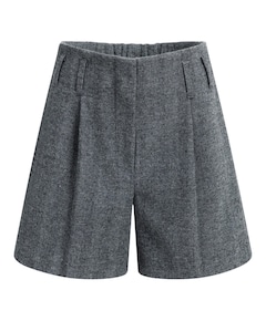 Geweven dames korte broek grijs