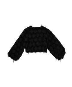 Meisjes blouse lange mouw zwart