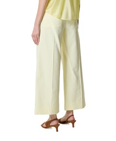 Twill-Wideleg-Pants dames broek geel