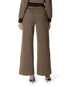 Federica Vine Jacquard dames broek beige