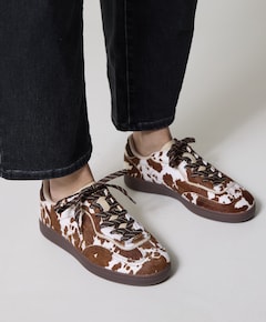 PARK PRINT dames sneakers bruin