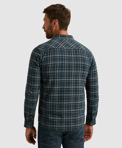 Heren overhemd lange mouw blauw