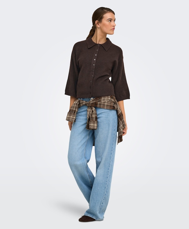 Dames vest bruin