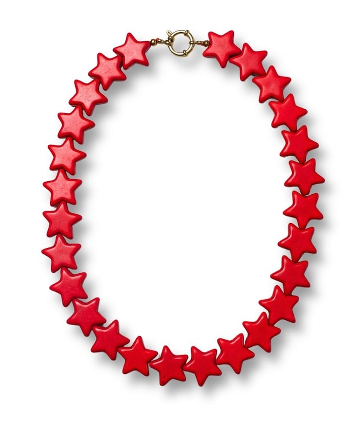 Dames ketting rood