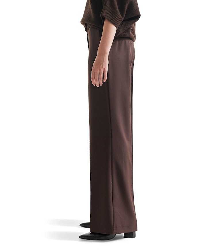 ALICE wb 453 wide leg long dames broek bruin